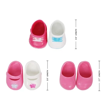 American Doll Pantofi Se Potrivesc 15-18 Inch Accesorii Papusa Jucărie Cizme, Adidași, Pantofi De Piele Pantofi De Sport Baby Girl Doll Părți Copil Jucării