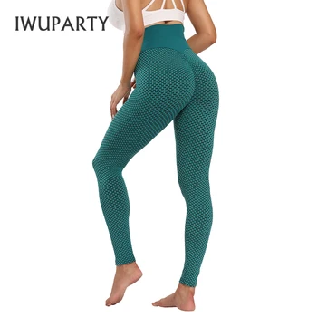 IWUPARTY de Imprimare 3D Ghemuit Dovada Pantaloni de Yoga de Talie Mare Sală de sport Colanti Sport Femei Antrenament de Fitness de Funcționare Push-Up Legging