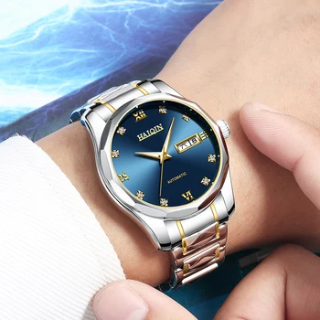 2020 Haiqin design din oțel inoxidabil ceas bărbați ceas mecanic barbati ceas automată de oameni NH35 ceas de afaceri relogio masculino