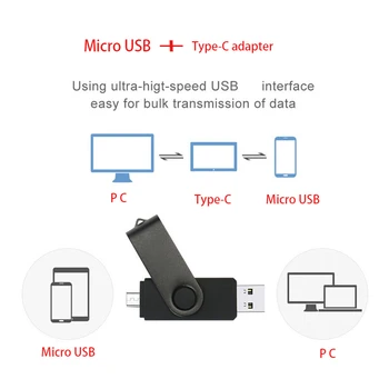 De tip C usb flash stick OTG 3 IN 1 pendrive 128GB cle memorie usb pen drive 32GB 64GB flash usb pen 16GB Cheie USB Flash Drive 8GB