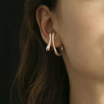Onlylili Epocă Pearl de Metal Cercei Ear Cuff pentru Femei Non Străpuns Răsucite Cruce Ureche Clip Fals Cartilajului Cercei de Mireasa din Bijuterii