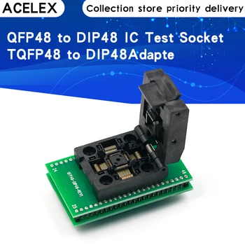 QFP48 să DIP48 IC Test Socket 0,5 mm Picth /LQFP48 să DIP48 Programare Adaptor / TQFP48 să DIP48Adapter