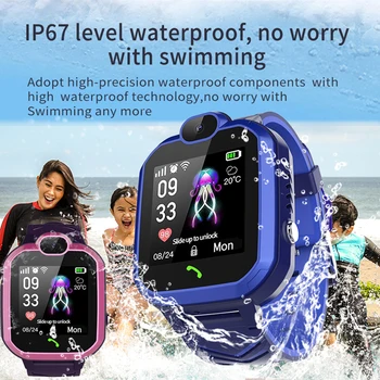 Copil nou Ceas Inteligent de Copii SOS Anti-a pierdut IP67 rezistent la apa Smartwatch Sim Sun Baby LBS Poziționare Tracker Ceasuri Pentru Baiat Fata