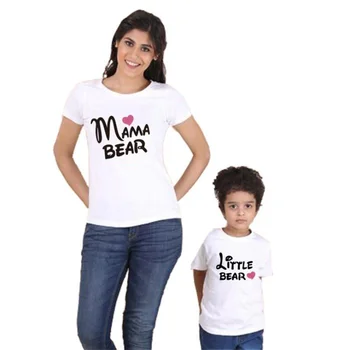 Vara Familia Mare Haina De Sus Haine De Bumbac Mama Fiica Drăguț Scrisoare De Imprimare Tricouri 2020 Mami Și Cu Mine Casual Tricou