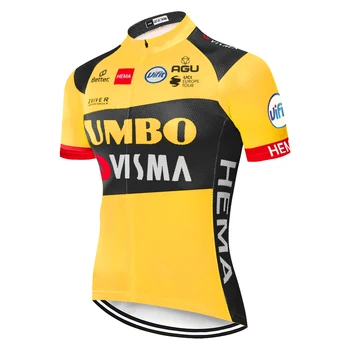 2020 nou JUMBO VISMA campion de Ciclism Jersey Vara la Munte Biciclete mihai ciclismo uomo Sport shirt