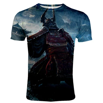 Războinic 3D Imprimate T-shirt Samurai Casual Bărbați/Femei O-Gât Streetwear Tricou Primavara-Vara Moda Războinici Hip Hop tricouri Topuri
