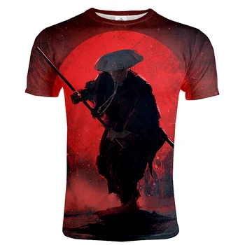 Războinic 3D Imprimate T-shirt Samurai Casual Bărbați/Femei O-Gât Streetwear Tricou Primavara-Vara Moda Războinici Hip Hop tricouri Topuri