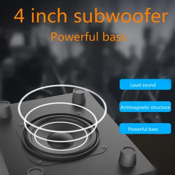 Noul Bluetooth 4.1 de Lemn Multimedia Speaker Bluetooth 2.1 excesul de greutate Subwoofer Audio Bluetooth USB Activ Notebook Speaker