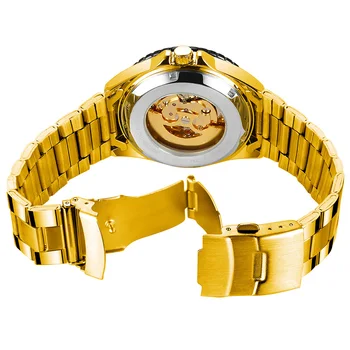 FORSINING Brand de Top Bărbați Automat Ceas Mecanic Barbati de Moda de Lux de Afaceri Ceas de mână din Oțel Inoxidabil de Auto-Vânt Ceasuri