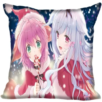 Obicei de Crăciun fată anime față de pernă față-verso imprimare acasă living cadou personalizat imagine mai mult dimensiunea 40X40 45X45 60X60