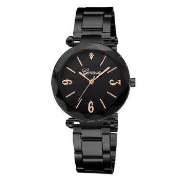 GENEVA reloj mujer de Lux Womon Ceasuri Rotunde de Moda Ceasuri Femei Negru Brățară Cuarț Ceas Nou Casual Ladies Watch Ceas