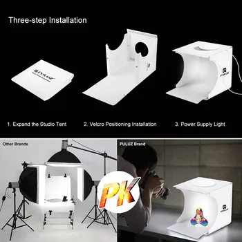 Vânzare fierbinte Dublu LED Light Bar Camera Foto, Fotografie de Studio de Iluminat Cort Fondul Cube Box casetă de Lumină Fotografie de Studio
