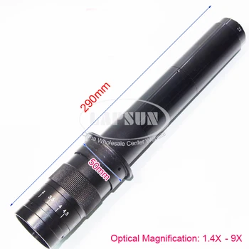 Reglabil de Înaltă Calitate 100X - 500X - 720X Zoom 25mm C-mount Lentile de Sticlă Adaptor de 4.5 X pentru Industria Microscop Camera Lupa