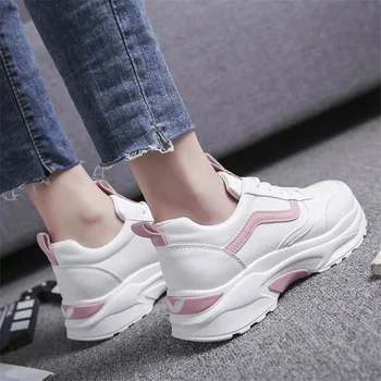 2019 Pantofi Femei Toamna Pantofi Albi Adidasi Femei Brand De Moda Retro Platforma Pantofi Doamnelor Încălțăminte Respirabil Ochiurilor De Plasă Adidasi