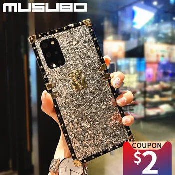 Musubo de Lux Caz de Telefon Pentru Samsung Galaxy Nota 10 Plus S10 Lite Nota 20, Ultra S20 Funda Glitter Strălucire A70 A50 S20 FE A71 Coque