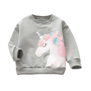 Noi Primavara Toamna Anului 2020 Fete Îmbrăcăminte Hoodies & Glugă Topuri De Desene Animate Drăguț Unicorni Model De Îmbrăcăminte Exterioară Copilul Fete Haine