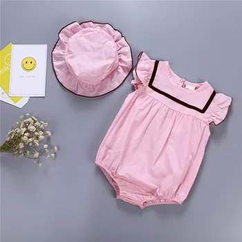 Culoare roz Baby Girl haine Băiat de Bumbac Salopetă design Multi copii costum de haine de vară set pentru nou-nascuti moale salopeta