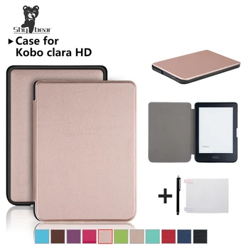 Caz Pentru Noi Kobo Clara HD de 6 Inch PU Ultra Subțire de Piele Ereader, Smart Cover Caz Auto wake/de Dormit +Cadou gratuit