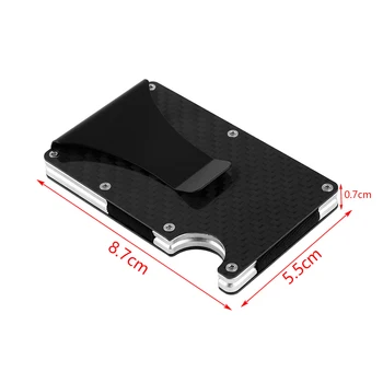 7mm Subțire de Metal RFID Portofel Barbati Titularul Cardului de Afaceri Ecranate Magnetic Anti-Furt de Mare Capacitate Card de IDENTITATE Titularilor 2020