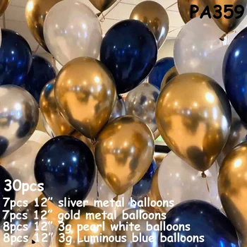 60pcs Rosegold Metal Confetti Balon Metalic Balon Amestecat Priveliște Uimitoare pentru Petrecerea de nunta printesa decor baloane metalice