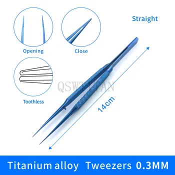 16cm Titan Oftalmic Forceps Pensete Mâner Rotund din Oțel Inoxidabil Instrumentelor Oftalmologice