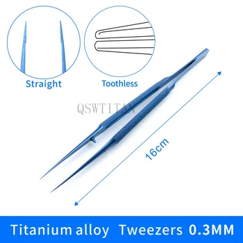 16cm Titan Oftalmic Forceps Pensete Mâner Rotund din Oțel Inoxidabil Instrumentelor Oftalmologice