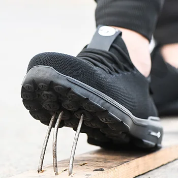 Vara Respirabil Pantofi De Lucru Bărbați Moale Siguranță Adidași Indestructibil De Protecția Muncii Pantofi Cizme De Lucru De Siguranță Steel Toe Pantofi Pentru Bărbați