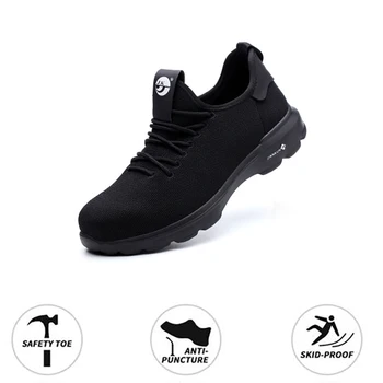 Vara Respirabil Pantofi De Lucru Bărbați Moale Siguranță Adidași Indestructibil De Protecția Muncii Pantofi Cizme De Lucru De Siguranță Steel Toe Pantofi Pentru Bărbați