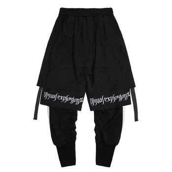11 BYBB E ÎNTUNERIC Tactice Fals Două Cargo Pant Om 2020 Harajuku Broderie Joggeri Bărbați Pantaloni Streetwear Hip Hop Funcția de Pantaloni