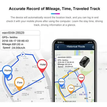 Noi GF09 Smart GPS Tracker Mini Localizador Key Finder Anti-a Pierdut Audio Recorder Magnetic Portabil de Urmărire Devides Pentru Animale de companie Copii