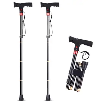 89cmAdjustable Pliere Bastoane Cu Lumina Led-uri Anti-alunecare Portabil Ușor Bastoane Pentru Artrita Seniori în Vârstă cu Handicap