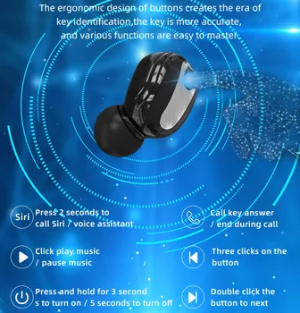 Mini 5.0 Cască Bluetooth fără Fir în Ureche Sport Căști setul cu Cască Cu Microfon Handsfree Sunet Căști Pentru iPhone Xiaomi Samgung