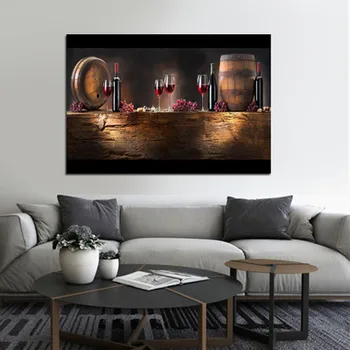 Camera de zi dormitor noptieră decor pictura pe sticlă de vin roșu living decor pictura pe panza pictura