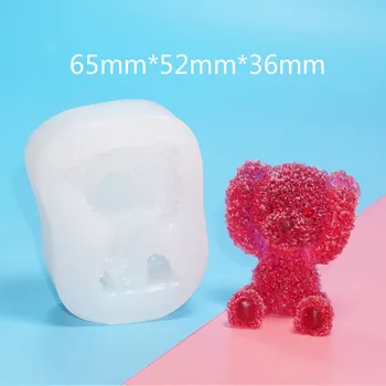 3D Sweet Bear Mucegai Silicon Kawaii Clar UV Rășină Mucegai Decoden Rășină Epoxidică Flexibil Mucegai Lumânare Face Mucegai Silicon pentru Rasina