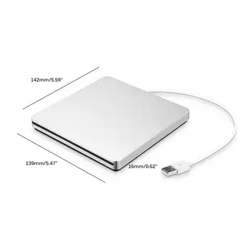 USB3.0 Extern, CD/DVD-Writer DVD-ROM Unitatea Optică player Slot de Încărcare Portatil pentru Windows 7/8/10 Mac-uri Notebook Driver