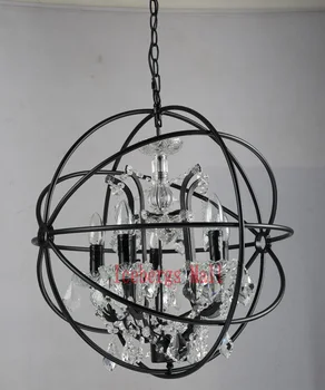 Modern Globul de Cristal Candelabru Lampă de Iluminat RH Rustic Lumânare Candelabre de Epocă Pandantiv cu LED-uri Agățat de Lanț de Mese Ușoare
