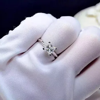 Choucong Clasic Reale Argint 925 inel Prințesă tăiat 1ct AAAAA Zircon Logodna Nunta Trupa Inele Pentru Femei barbati