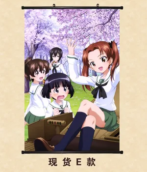 Japoneze Anime GIRLS und PANZER Nishizumi Miho & saori takebe & violase pe mama Mako Home Decor Perete Scroll Poster Decorativ Imagine