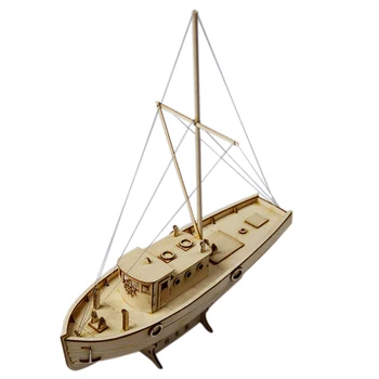 Nava De Asamblare Model Diy Kituri De Lemn Barca De Navigatie 1:50 Scara Decor Jucarie Cadou