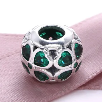 Original Verde Trifoi Norocos Cu Margele de Cristal se Potrivesc 925 Sterline de Argint Șirag de mărgele Brățară Brățară DIY Bijuterii