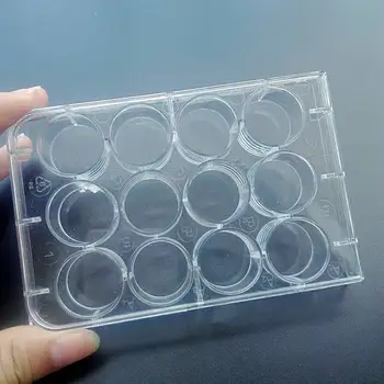 5 buc, 12-gaura de unică folosință Petri 12-bine cultură bacteriană placa de sterilizare fel de mâncare independent de ambalare