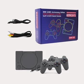 Noi de 8 Biți Mini TV de Familie Retro Console de jocuri Portabile de jocuri Video Console PS1 Built-in 620 Clasic Jocuri FC Dual Jucători Gamepad-uri