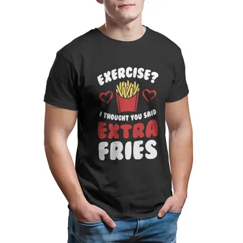 Exercitarea am crezut că ai spus cartofi în plus Men ' s T-shirt de Imprimare Haine en-Gros Cupluri de Potrivire Anime Retro Mens Haine 24658