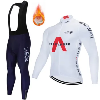 INEOS cald de Iarna barbati maneca lunga Formare Jersey maillot ciclism îmbrăcăminte de biciclete set Grenadier jacheta haine ropa de hombre
