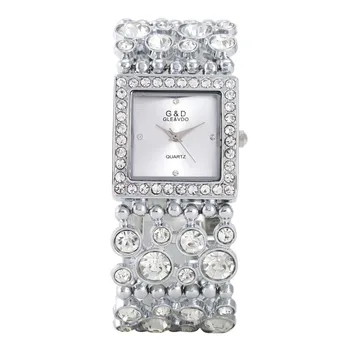 Ceasuri femei de brand de moda de lux cristal brățară de aur Doamnelor Ceas din Oțel Cuarț Încheietura Ceasuri pentru femei Rochie mujer reloje