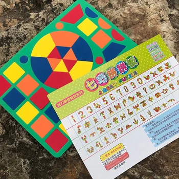Copii EVA Magnetic Puzzle 3D Puzzle Tangram Gândire Joc de Formare Copilul Montessori de Învățare de Învățământ Spuma magnet de Frigider Jucarii