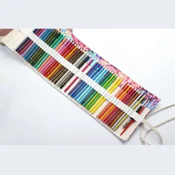 Multifuncțional 72 Sloturi Călătorie Desen De Colorat Creion Rola Organizator Pentru Artist, Creioane Husă De Caz Timp De 72 De Creioane Colorate M