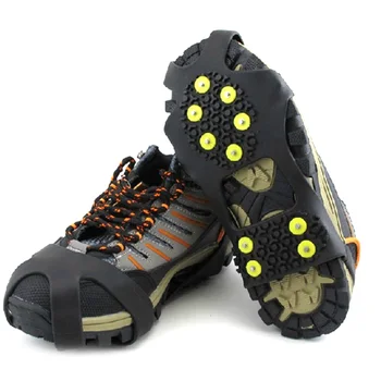 1Pair S/M/L 10 Prezoane Anti-Derapare Zăpadă Gheață de Prindere Alpinism Pantofi Piroane Mânere Pene Galoși Crampoane Pantofi Spike Crampon
