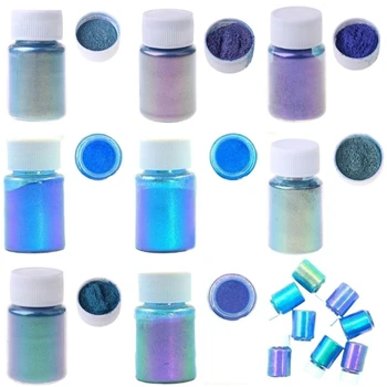 8 Culori Cameleoni Pigment Perlat Rășină Epoxidică Sclipici Magic Decolorate Pulbere de Rășină Colorant DIY Bijuterii Instrumente