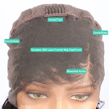 EVA Păr 360 Dantela Frontal Peruca Pentru Femei de culoare Pre Smuls Cret Dantelă Față Peruci Par Uman Cu Copilul Părului Brazilian Remy de Păr